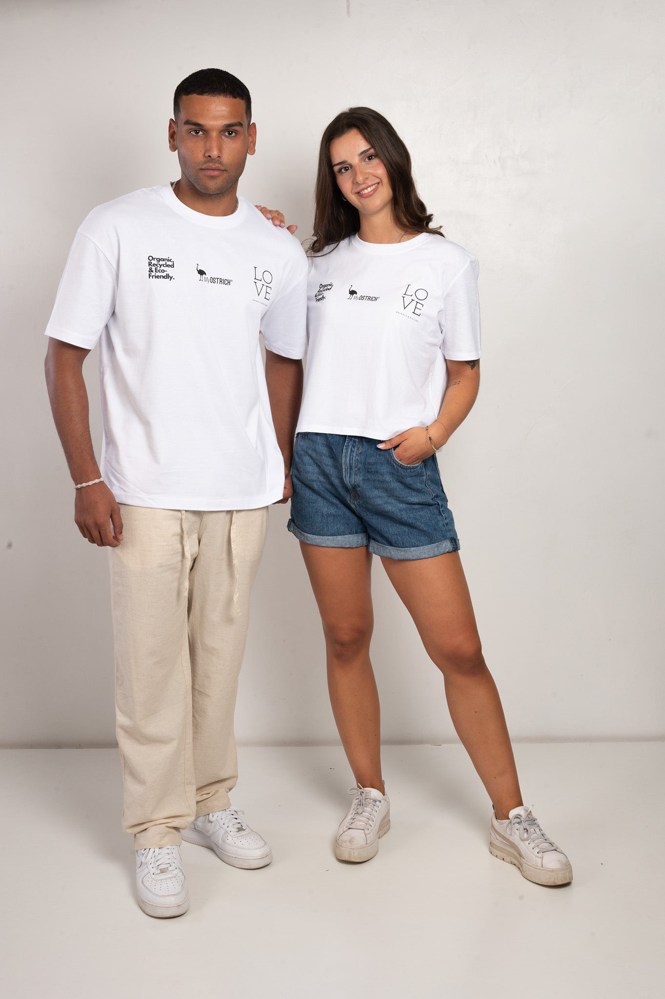 Camiseta OVERSIZE UNISEX color BLANCO Ogánica