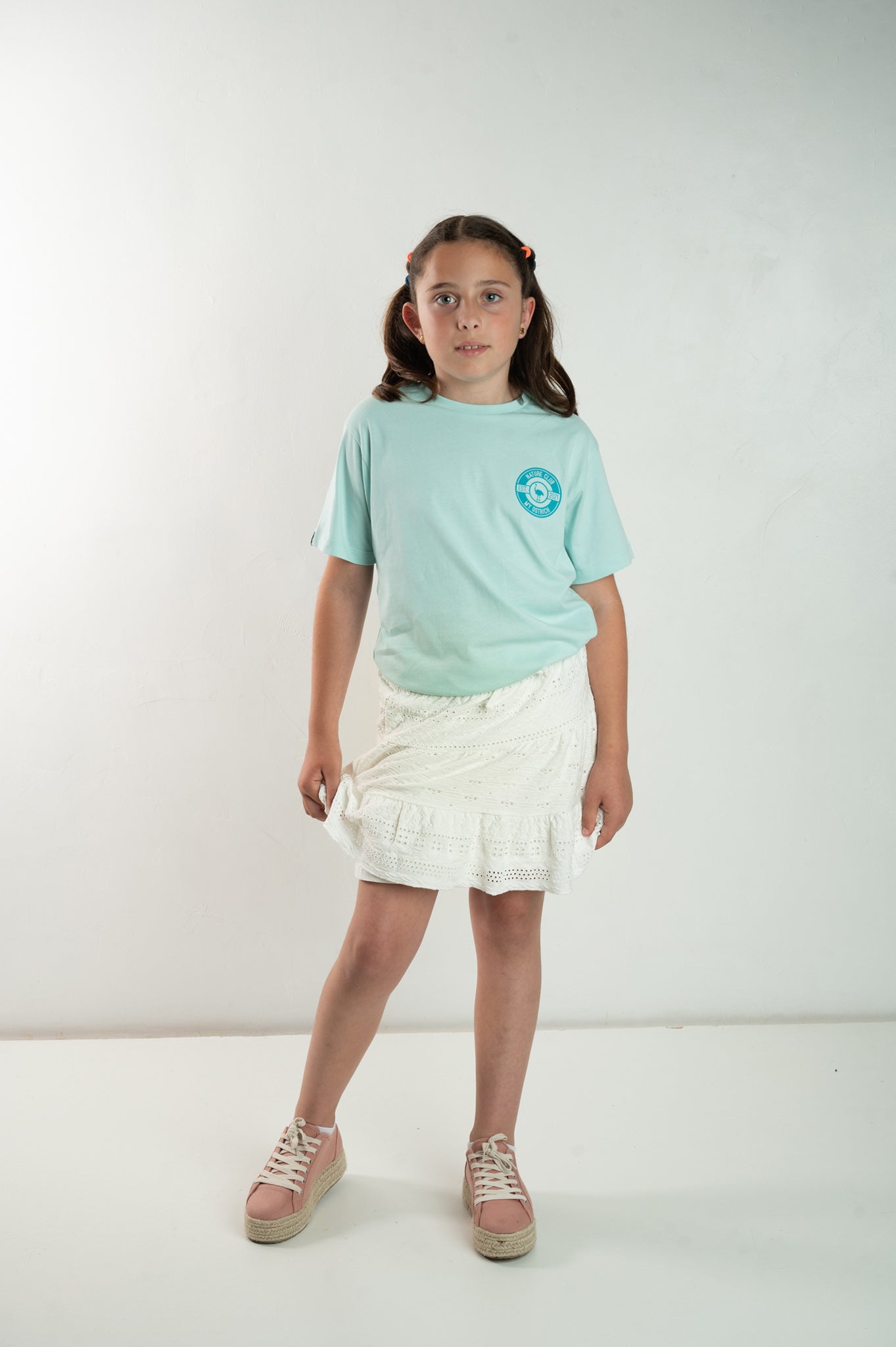 Camiseta turquesa NATURE CLUB orgánica (Niño/a)