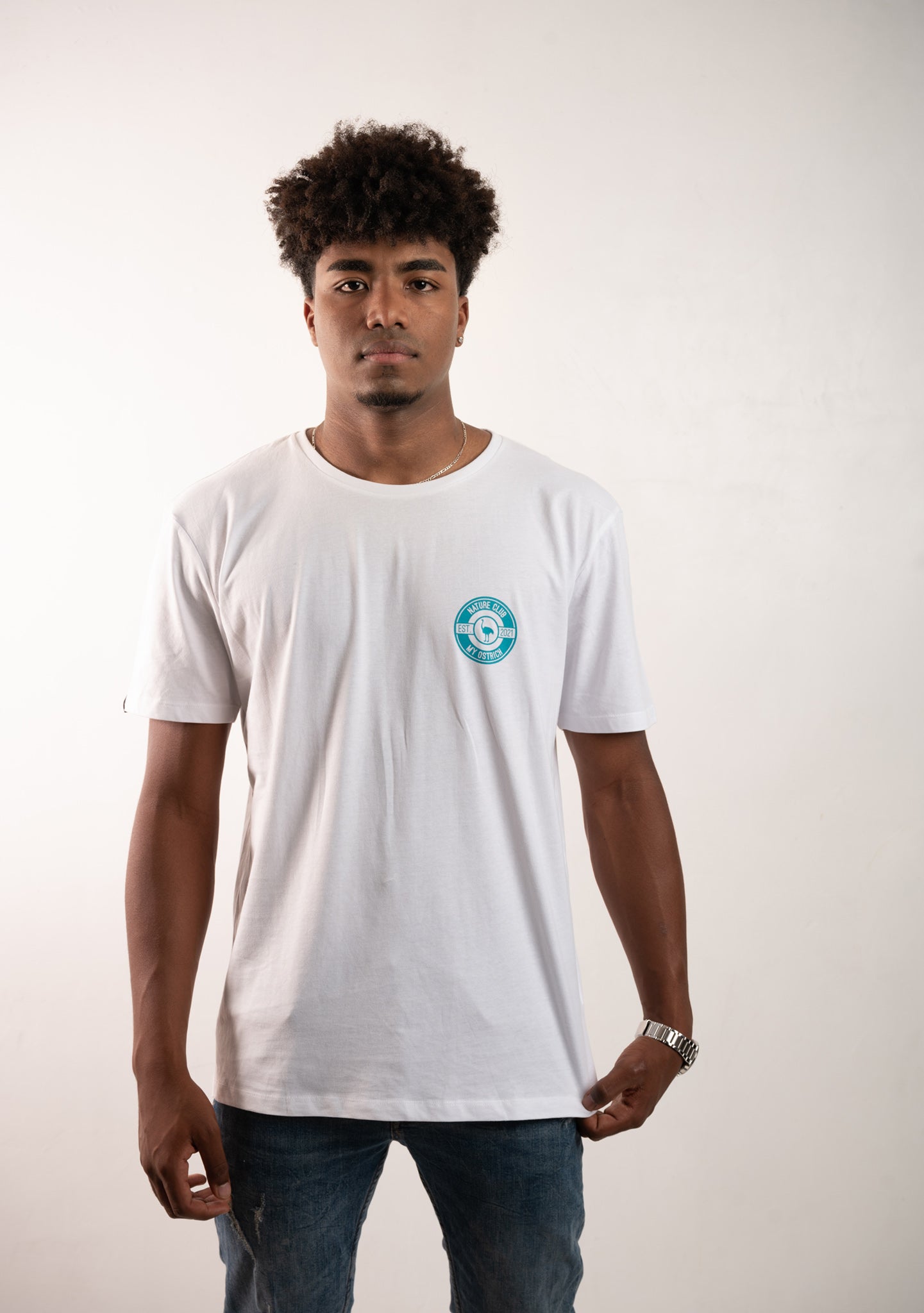 Camiseta blanca NATURE CLUB orgánica (Hombre)