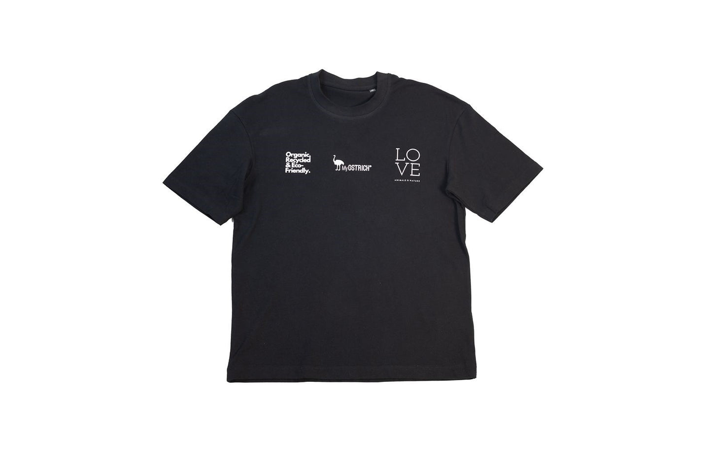 Camiseta OVERSIZE UNISEX color NEGRO Ogánica