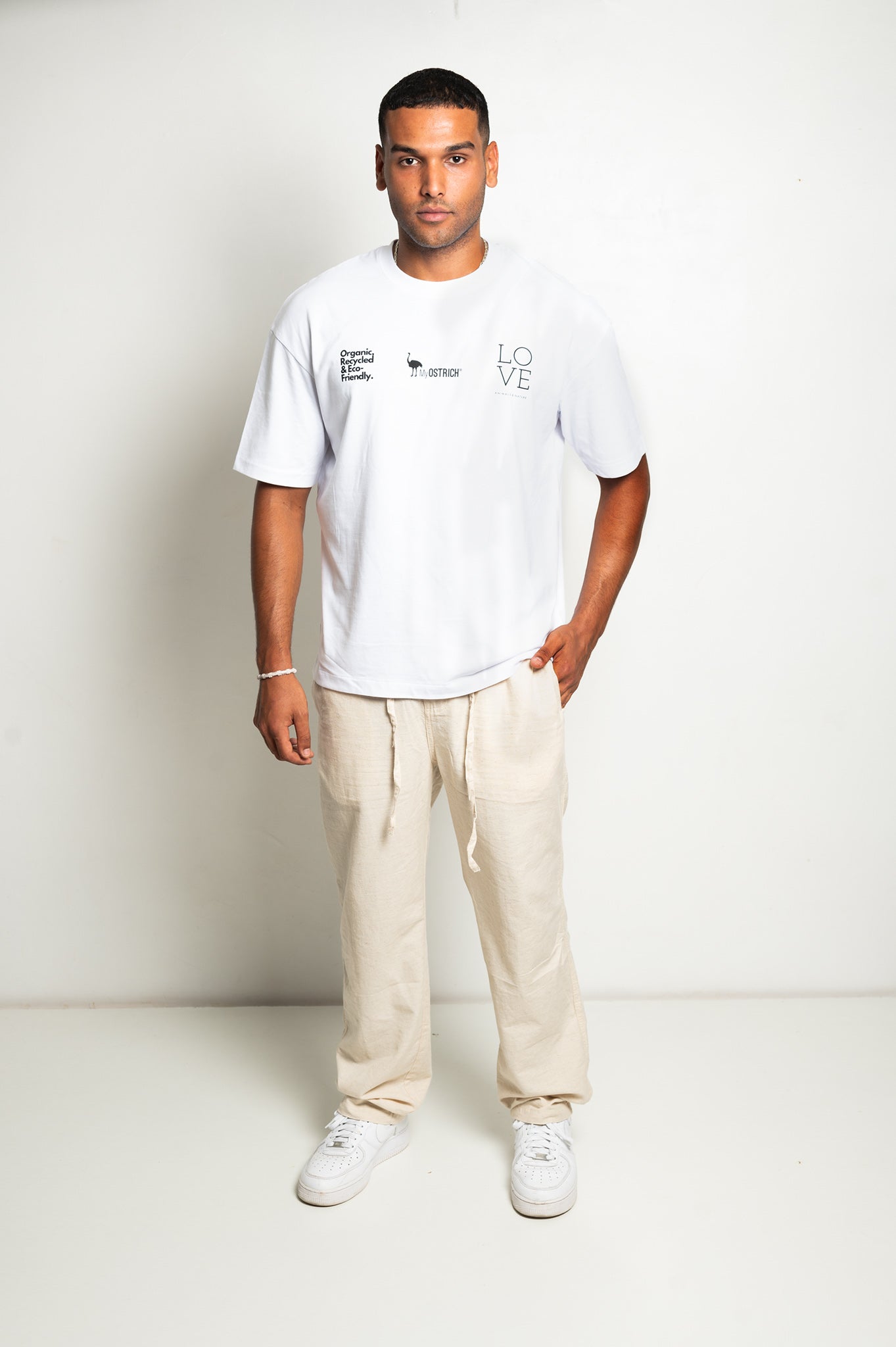 Camiseta OVERSIZE UNISEX color BLANCO Ogánica