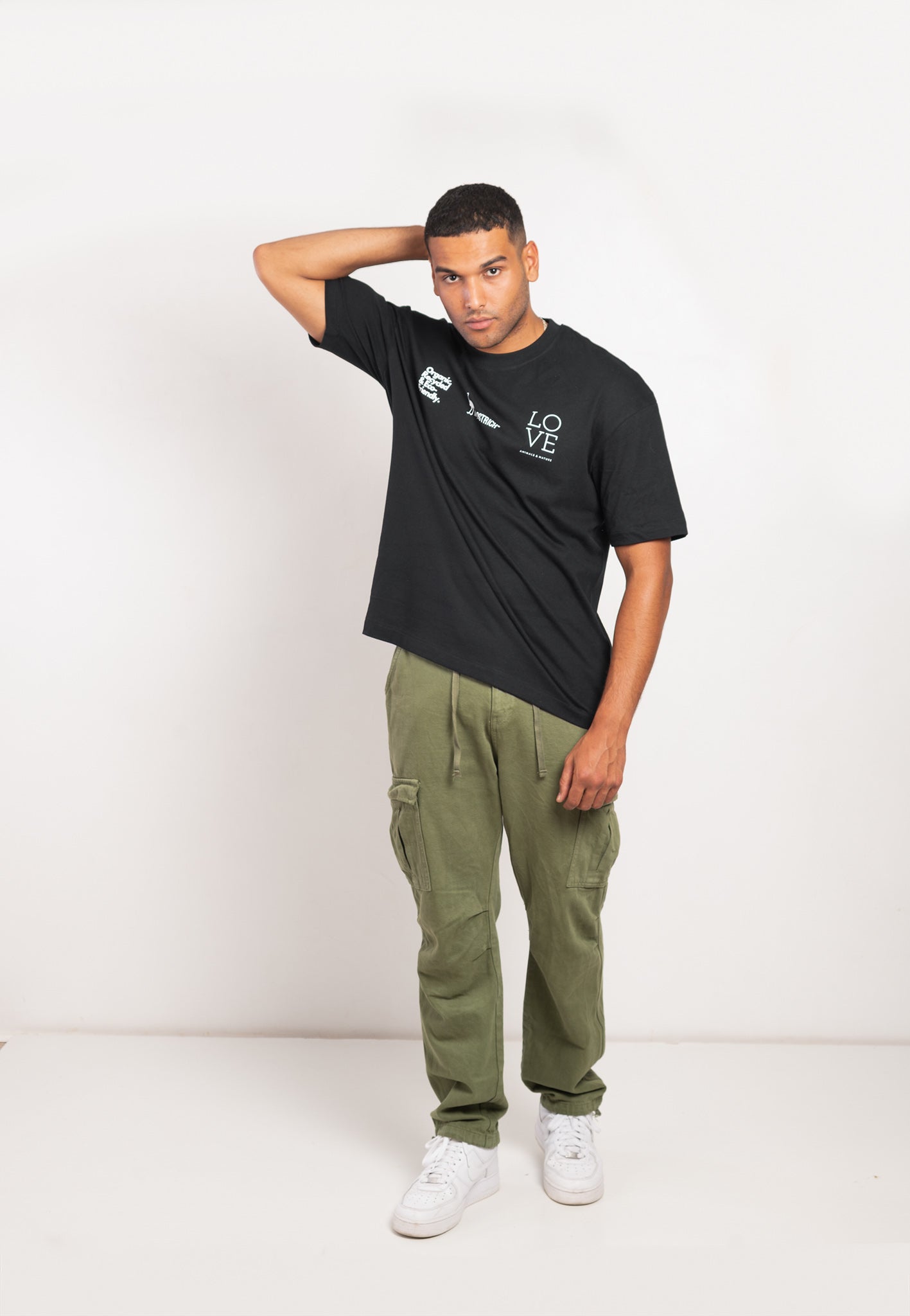 Camiseta OVERSIZE UNISEX color NEGRO Ogánica