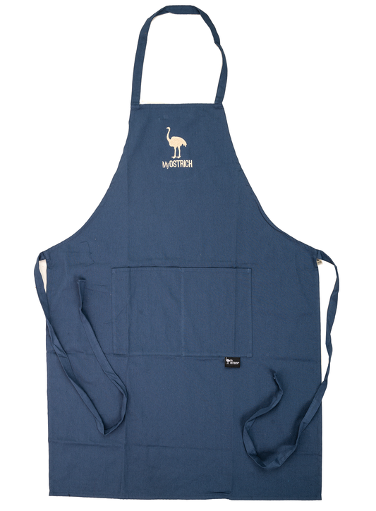 Delantal ESENCIAL orgánico color marino (unisex)