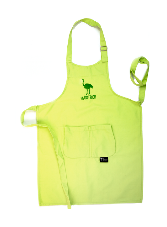 Delantal infantil verde con bolsillos