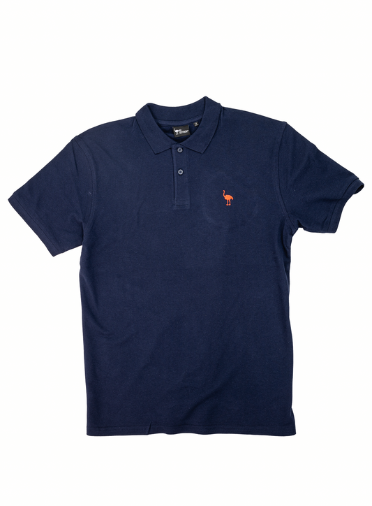 Polo hombre 100% algodón orgánico - color navy blue