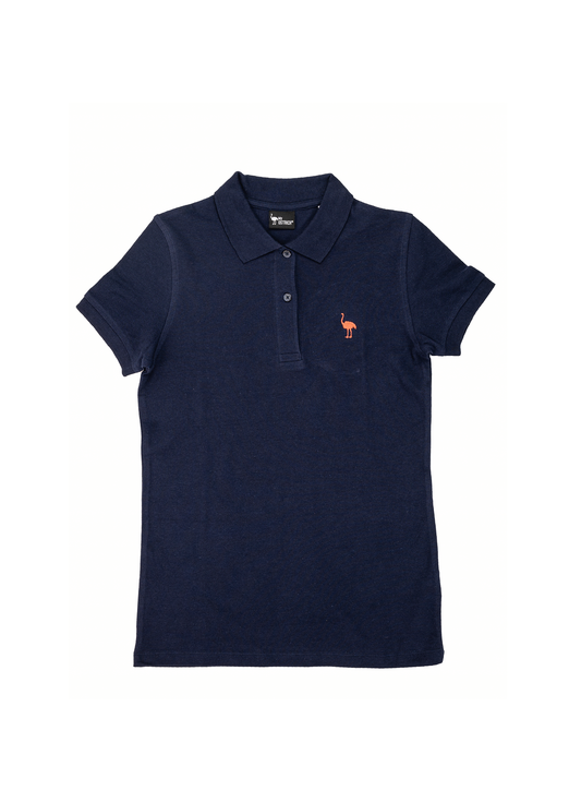Polo mujer 100% algodón orgánico - color navy blue