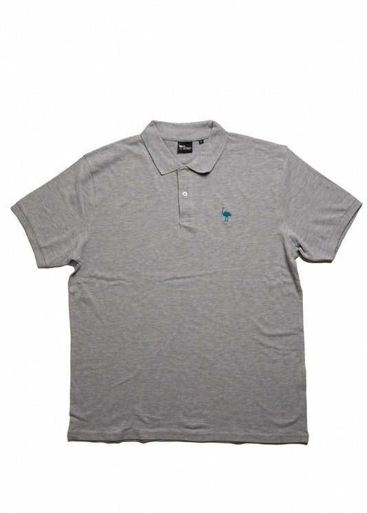 Polo hombre 100% algodón orgánico - color gris